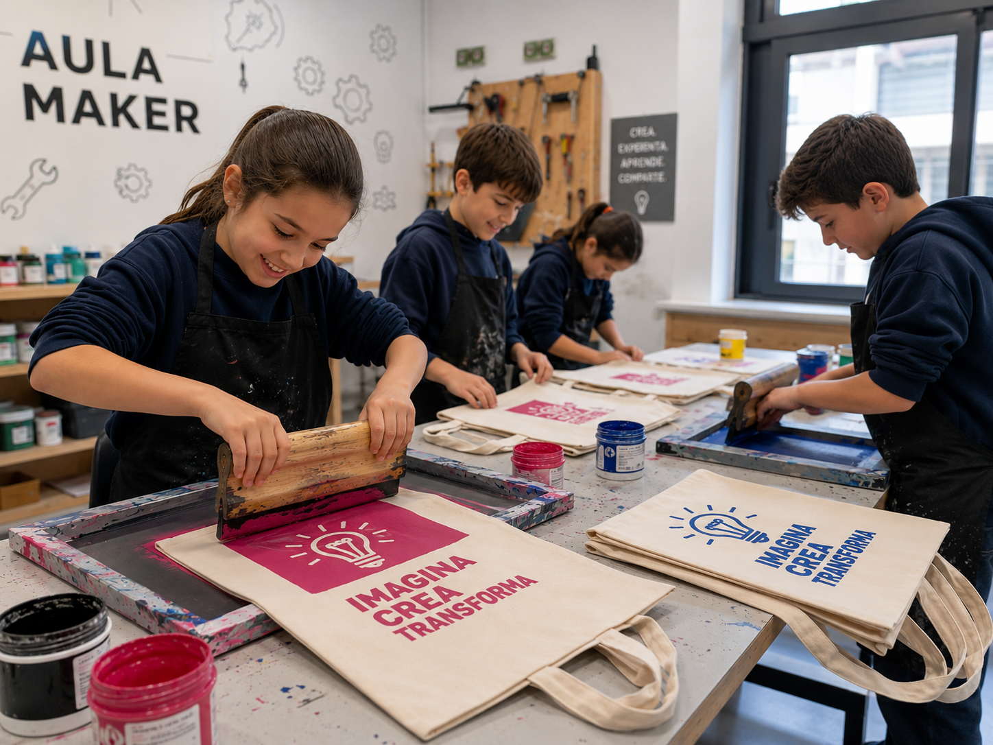 Talleres creativos en aula maker